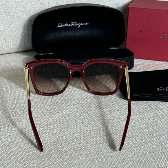 Salvatore‎ Ferragamo  Deep Burgundy Sunglasses. main image 6